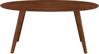 Miliboo Mesa De Comedor Dise&ntilde;o Escandinavo Oval Nogal L160 Marik