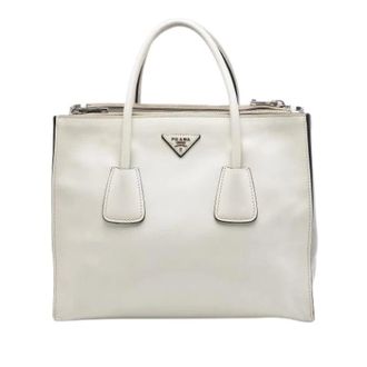 Prada Pre-owned Vintage Satchel - Dames - Pre-owned - Wit - Maat: ONE Size Leer