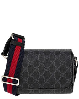Gucci Gg Super Mini Gg Supreme Canvas & Leather Crossbody