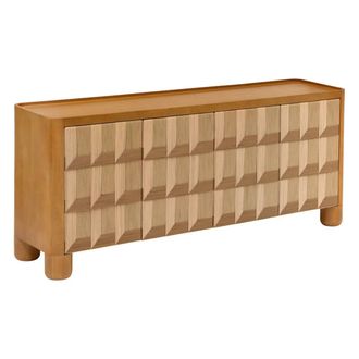 Atmosphera Aparador Netsi Rectangular De 75 X 175 Cm, 4 Puertas, Color Beige - Atmosphera Cr&eacute;ateur DInt&eacute;rieur
