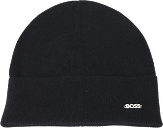 HUGO BOSS Lari Muts - Dames - Hoeden - Zwart - ONE Size - Wol - Accessoires