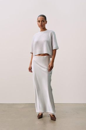 Naked Cashmere ATALLAH CASHMERE TEE in Marble at Nordstrom, Size X-Small
