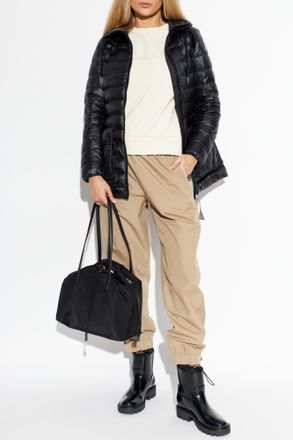 Moncler Sweatshirt With Embroidered Logo, Womens, Cream