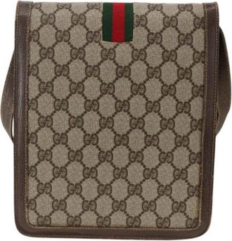 Gucci Vintage, unisex, Bruin, ONE Size, Leer, Pre-owned Vintage Cross Body Bag