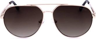 Guess Brown Gradient Pilot Ladies Sunglasses GF6195 32F 56
