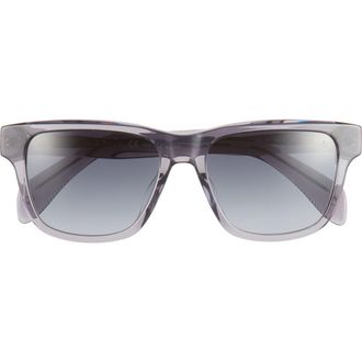 Rag & Bone 54mm Rectangular Sunglasses in Grey/Grey Shaded at Nordstrom Rack