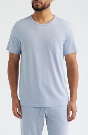 Daniel Buchler Feeder Stripe Sleep T-Shirt in Blue Stripe at Nordstrom, Size Xx-Large