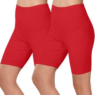 Generic 2 Pack High Waisted Cycling Shorts for Women - Anti-Chafing Tummy Control Buttery Soft Yoga Running Gym Workout Athletic Under Dress Shorts - Comfy Ch