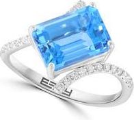 Effy Diamond & Blue Topaz Ring at Nordstrom Rack, Size 7