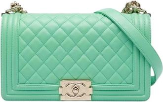 Chanel Borsa a tracolla Pre-owned con patta trapuntata - - Pre-owned - Donna - Verde - ONE SIZE