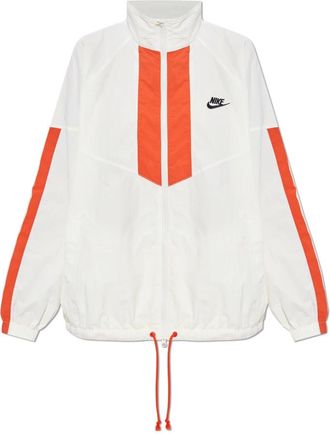 Nike Jassen, Dames, Beige, XS, Leer, Logo Jacket