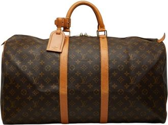 Louis Vuitton Brown Pvc Leather Boston Bag (Pre-Owned)