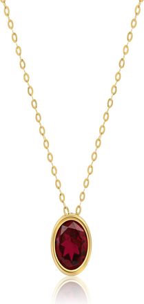 MAX + STONE 14k Yellow or White Gold 7mm Round Pendant Necklace with 18 Inch Cable Chain