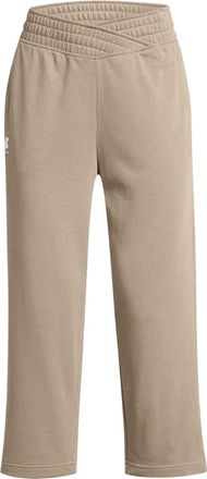 Under Armour Dames Terry Handdoek Cropped Wijd Been Trainingsbroek (Bruin)