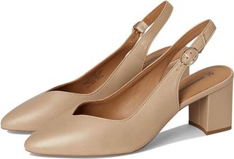 Johnston & Murphy Vicki Slingback Pump Womens Sandals Sand Pearlized Glove Leather : 9.5 M