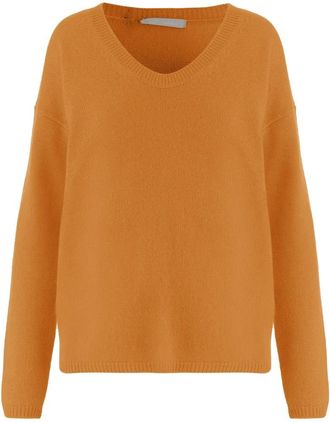 Allude Cashmere Knitwear, female, Orange, S, Cashmere Jumper