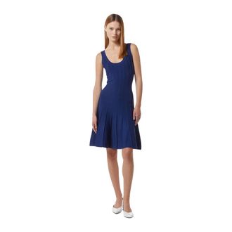 Silvian Heach Abito svasato in maglia a costine - - Dresses - Donna - Blu - L