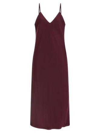Norma Kamali Bordeaux Polyester Midi Womens Dress
