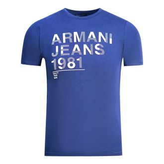 Armani Jeans 1981 Logo Blauw T-shirt