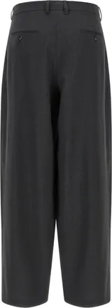 Max Mara Wool Canvas Trousers - Gray
