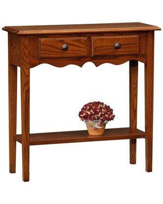 Leick Home 2-Drawer Petite Console with Shelf