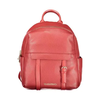 Valentino Backpacks, female, Red, Size: ONE SIZE Polyethylene Lightweight Backpack with Adjustable Straps