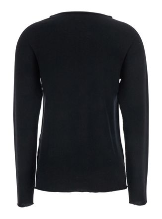 Antonelli Agrippa Black Crewneck Sweater In Wool Woman