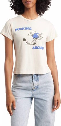 Daydreamer Pucking Around Vintage Tee In Vintage White