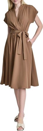 DKNY Dkny Faux Wrap Midi Dress