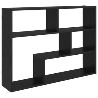 vidaXL Estante De Pared Montada En La Pared Roble Negro Vidaxl