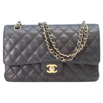 Chanel Pre-owned Vintage Schoudertas - Dames - Pre-owned - Zwart - Maat: ONE Size Leer