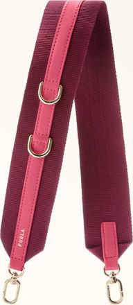 Furla Fiona Tracolla Toni Velvet Pink Multicolore Nastro Tessuto + Pelle Di Vitello Sidney Donna