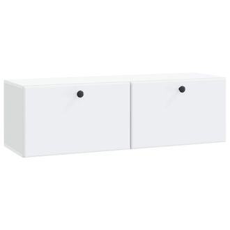vidaXL Mueble De Tv De Pared 98 X 31 X 30 Cm Blanco Vidaxl