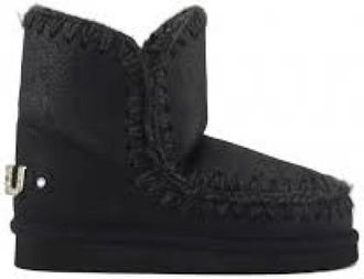 Mou Eskimo 18 Enkellaarsjes - Dames - Winterlaarzen - Zwart - 38 EU - Wol - Schoenen