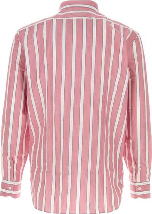 Junya Watanabe Mens Striped Poplin Shirt Pink Cotton