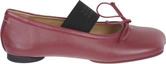 Maison Margiela Maroon Leather Ballet Flats