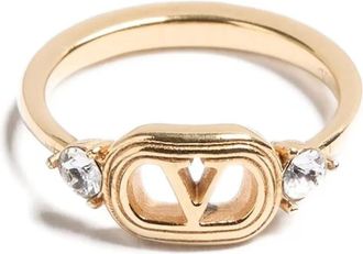 Valentino Garavani Ovalette crystal ring - Gold