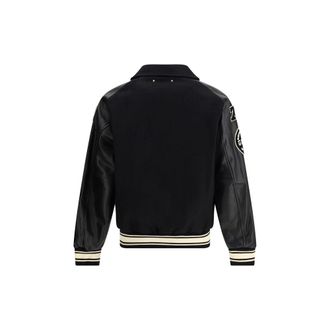 Golden Goose Mens Black Wool Oves Aries Bomber Clothing
