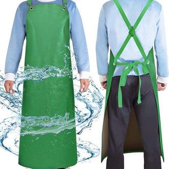 OEM Delantal Impermeable De Piel Sint&eacute;tica (pu), 43 X 26 Pulgadas, Delantal Resistente Para Lavar Platos, Delantal De Cocina Resistente Al Aceite