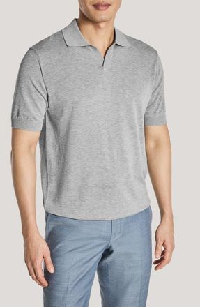Jack Victor Johnny Collar Polo in Light Grey at Nordstrom, Size Xx-Large