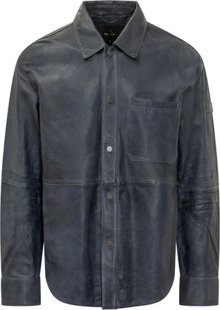 Peuterey Todd Jacket - Heren - Leren en Su&egrave;de Jassen - Grijs - M - Leer - Jassen