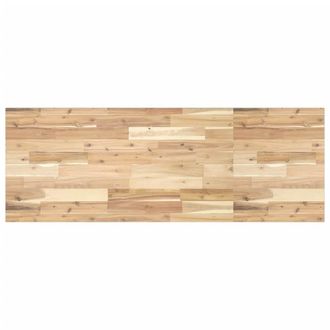 Berkfield Home Desk Top Untreated 140x50x2 cm Solid Wood Acacia in Brown | Size: 140 x 50 x 2 cm