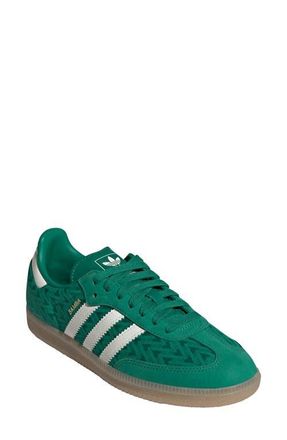 adidas Gender Inclusive Samba OG Sneaker in Green/Off White/Gold at Nordstrom, Size 10.5 Womens