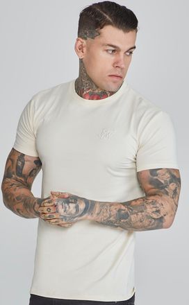 Siksilk camiseta de hombre de fit muscular color ecru XXL