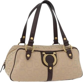 Ferragamo Pre-owned Handbags, female, Beige, Size: ONE SIZE Pre-owned Hand Bag