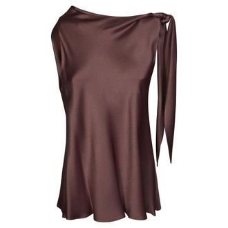 Antonelli Blouses, female, Brown, Size: XS Top Fiocco