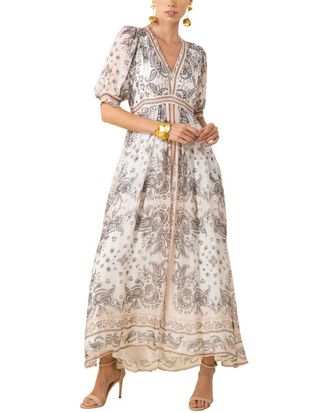 Hale Bob Silk-Blend Lilian Midi Dress