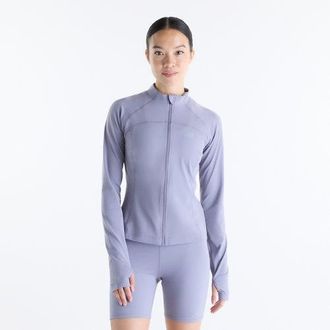 New Balance Donna NB Harmony Fitted Full Zip in Grigio, Maglia di Poliestere, Taglia XL