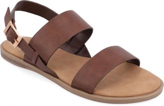 Journee Collection Women & apos;s Lavine Medium and Wide Width Flat Sandals