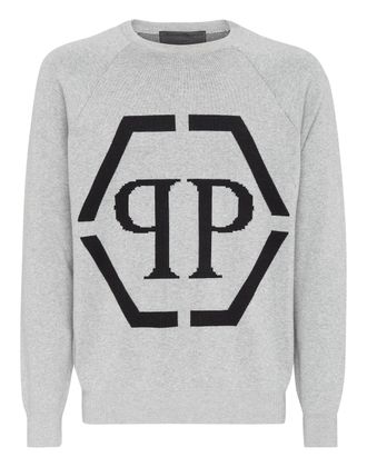 Philipp Plein Cotton Pullover Round Neck LS